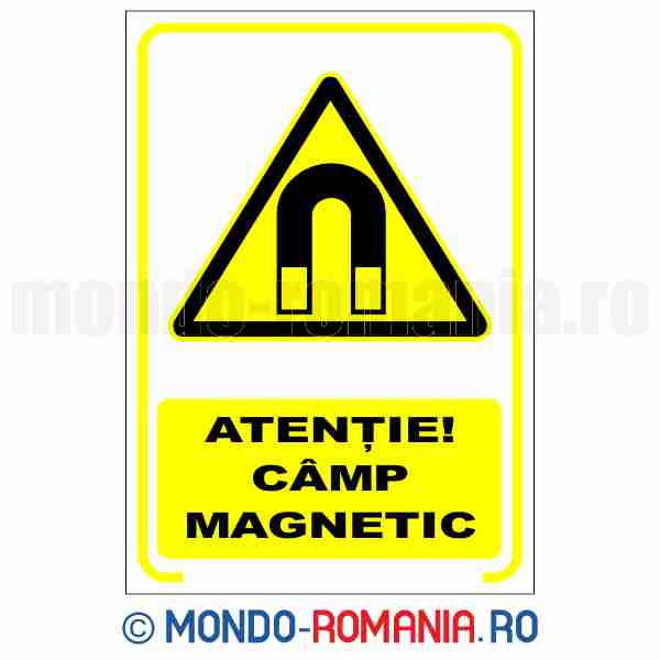 ATENTIE! CAMP MAGNETIC - indicator de securitate de avertizare pentru protectia muncii